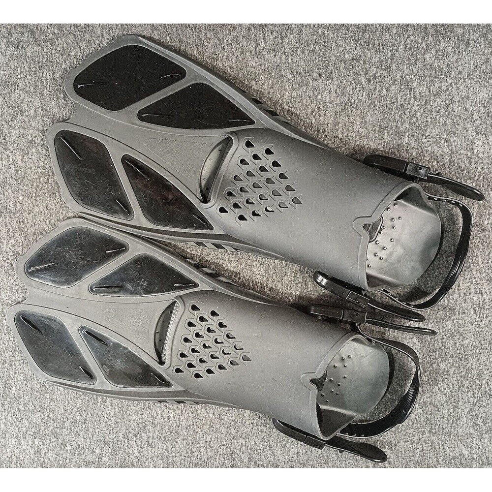 mTravel Fins for Snorkeling and Swimming - Gray Black S/M 4 1/2 to 8 1/2 Unisex